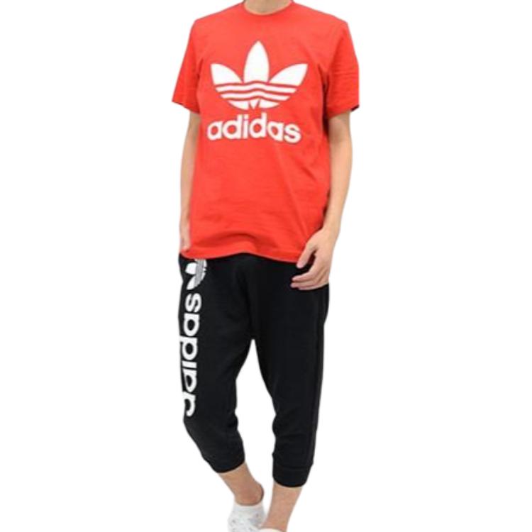 Adidas Originals Casual Life Series Brand Logo Fashion Comfortable Soft Versatile Three-Quarter Casual Shorts Men Shorts Black AY8616