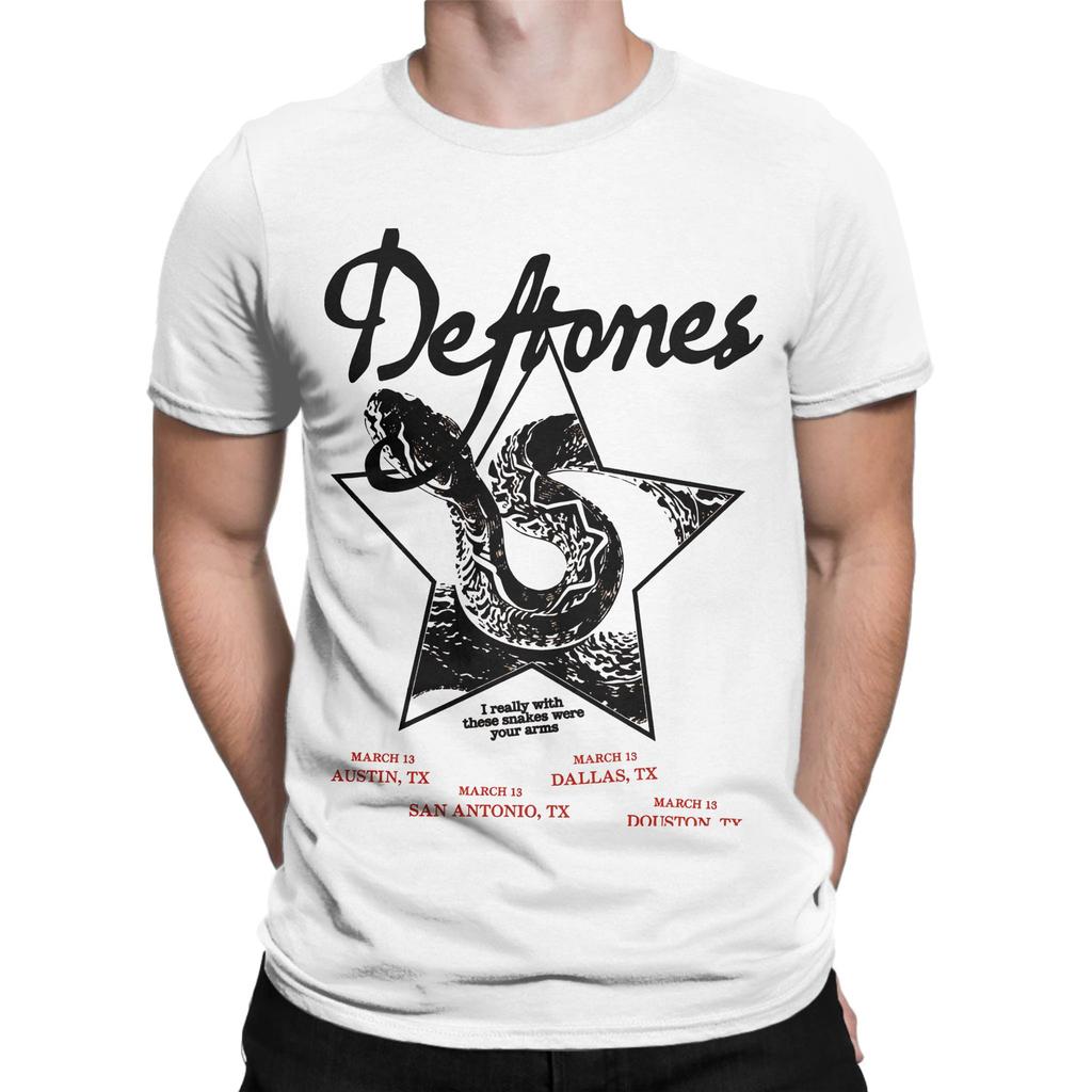 Deftones Snake TShirts Men Novelty 100 Cotton Tee Shirt O Neck Short Sleeve T Shirt Plus Size Clothes