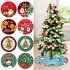 Snowflake Print Christmas Tree Skirt Santa Claus Printed Christmas Decoration  Home Holiday