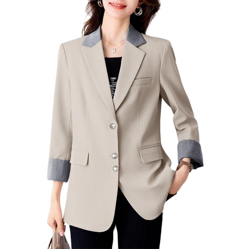 

ZANZEA Women Casual Turn Down Collar 3/4 Sleeve Loose Cardigan Blazer 3XL хакі