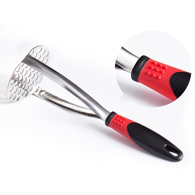 Manual Potato Masher Stainless Steel Potato Smasher Portable Kitchen Tools for Baby Food, Fruits, Bananas, Baking