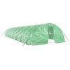 VidaXL Serre avec cadre en acier vert 80 m² 16x5x2,3 m, polytunnel, serre à cadre froid, serre pour tomate, serre de jardin, 3188089