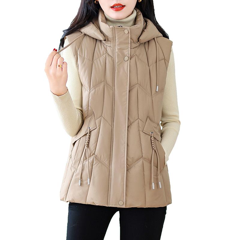 Короткий жилет из хлопка для женщин — фото 6