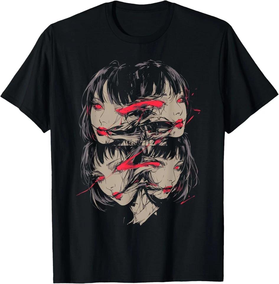 Creepy Horror Anime Manga Girl Japan Japanese Harajuku T-Shirt L