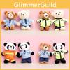 Traffic Fire Police Protection Rabbit Bear Panda Plush Keychain Animal Toy Gift