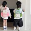 Cute Children Dual Backpack For Kindergarten With Breathable Oxford Fabric And Cushioned Straps