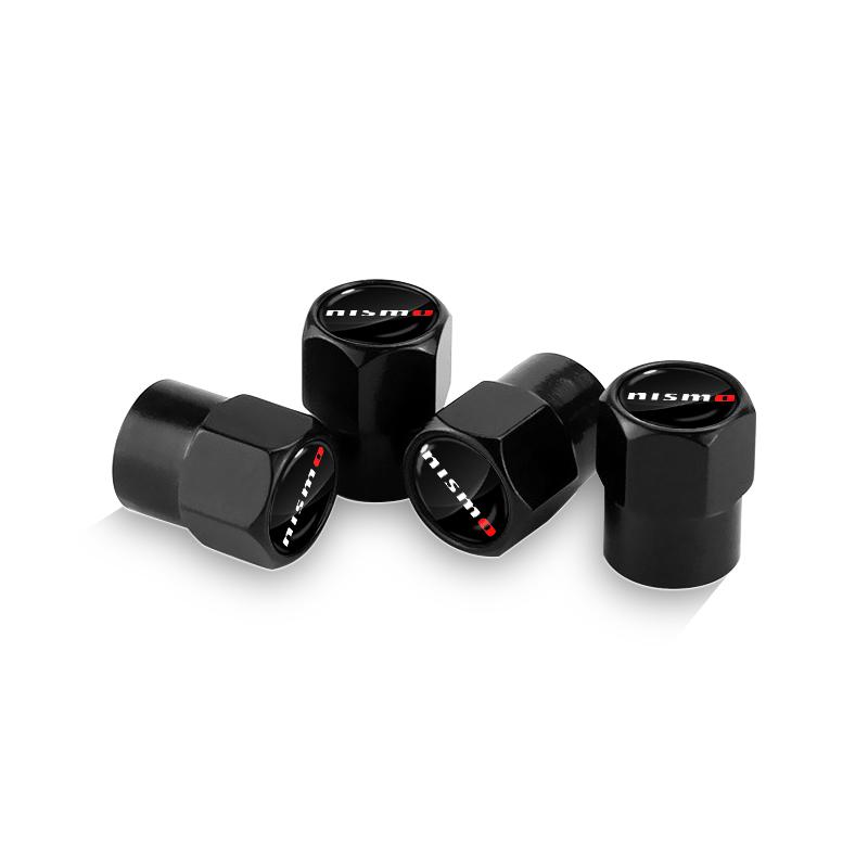 4Pcs Car Wheel Tires Bolt-in Valve Caps Badge Car Accessories For Nismo Nissans Tiida Teana Skyline Juke X-trail Almera Qashqai Goods
