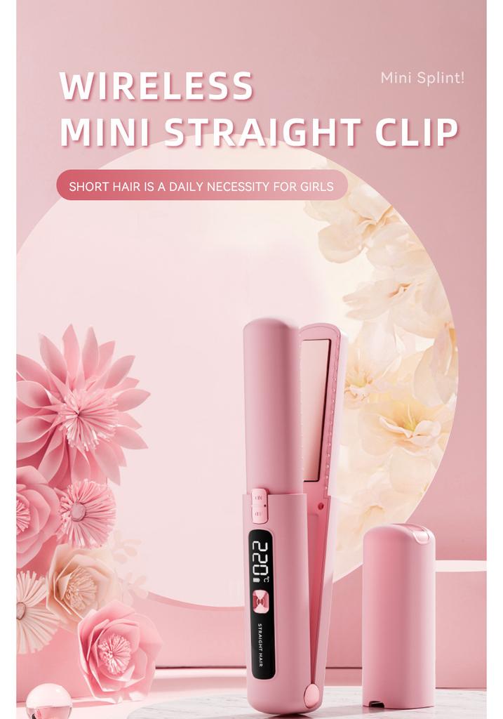6 Temperature Settings Mini Wireless Straightener Portable Curler Multi-Function Professional Hair Styling Tool