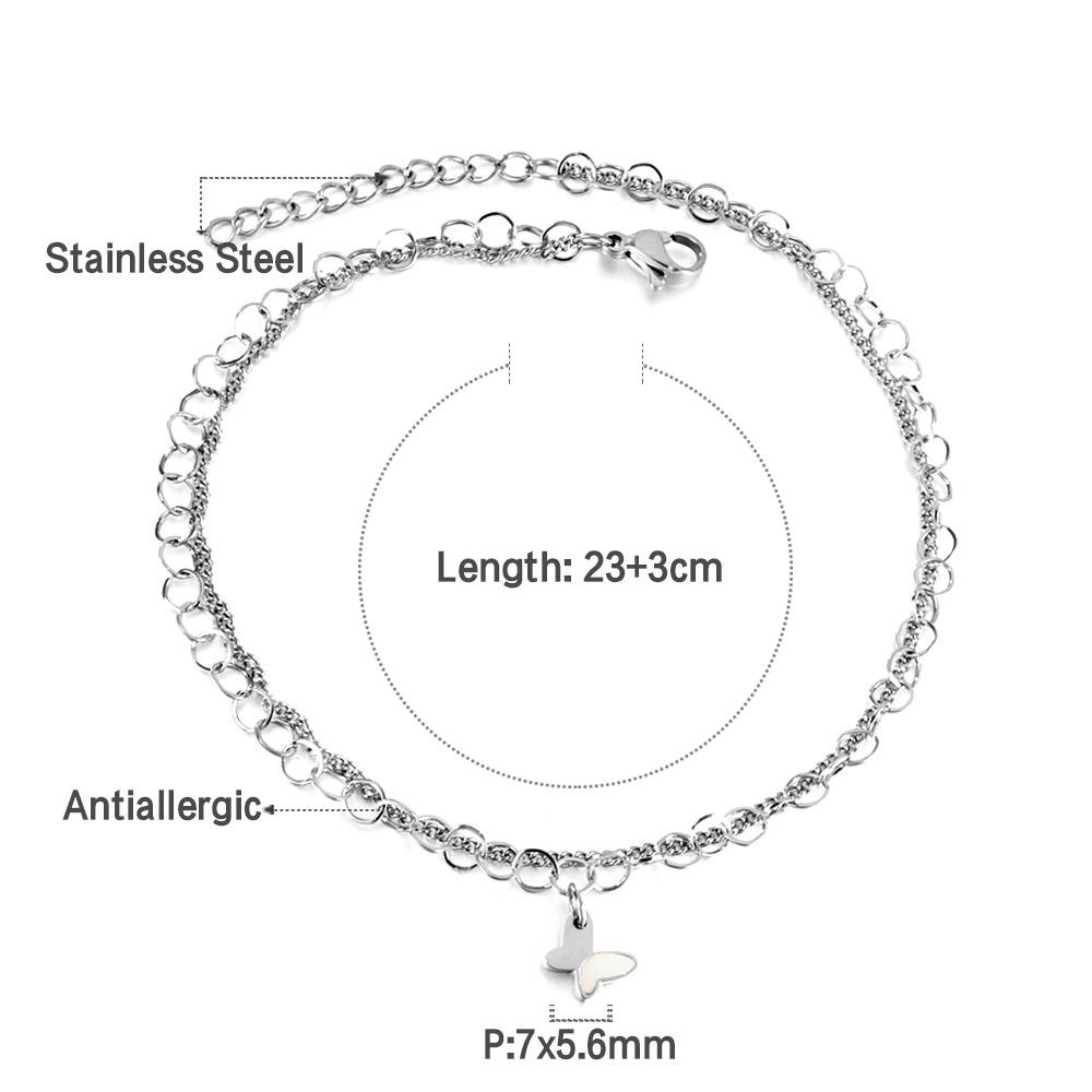 Double Layer Gold Ankle Bracelet Fashionable And Versatile Women's Foot Jewelry Unique Design Delicate Ankle Chain