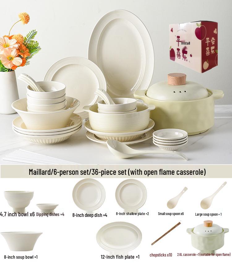 Ceramic Dinnerware Set: Bowls, Plates, and Chopsticks - 2025 Style Housewarming Gift