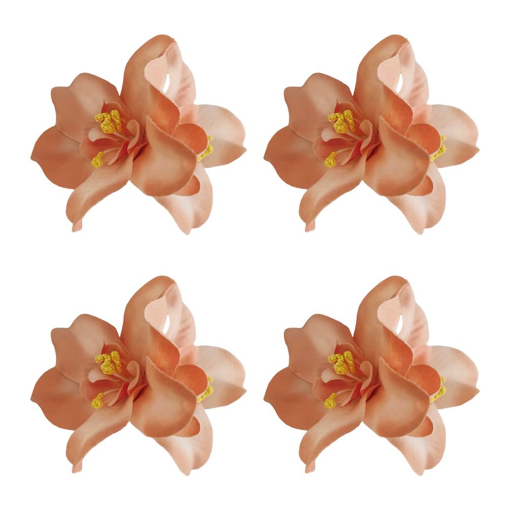 4Pcs Tropical Hibiscus Hair Clip Bohomian Floral Claw Clip for Women Girls Beach Party Accessories Practical Hairpin