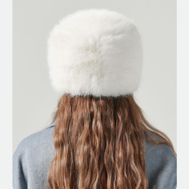Autumn and winter furry basin hat versatile, warmth and cold protection, thick big head circumference for face enhancement, small plush bucket hat