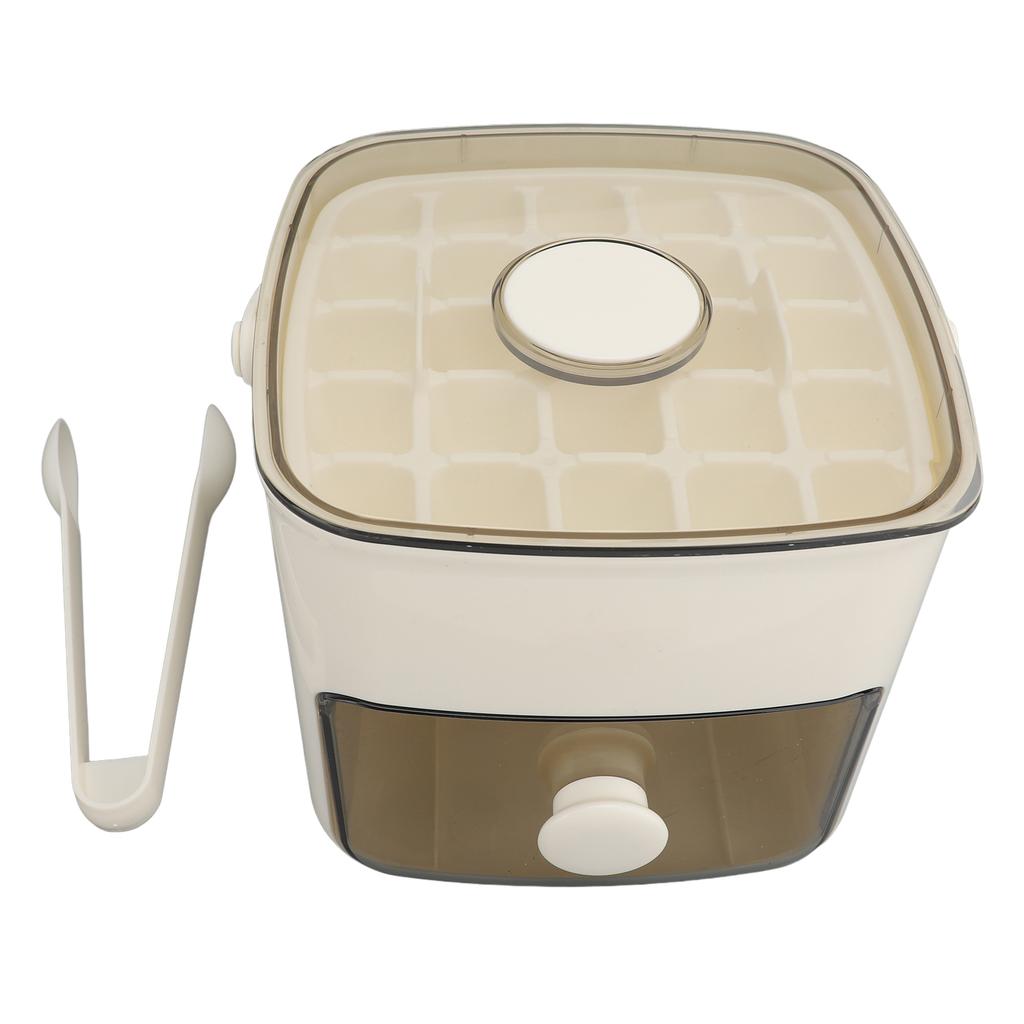 Ice Cube Tray ABS PP 48 Grids 2 Tray Easy Release Ice Cube Box with Lid Storage Bin for Freezer