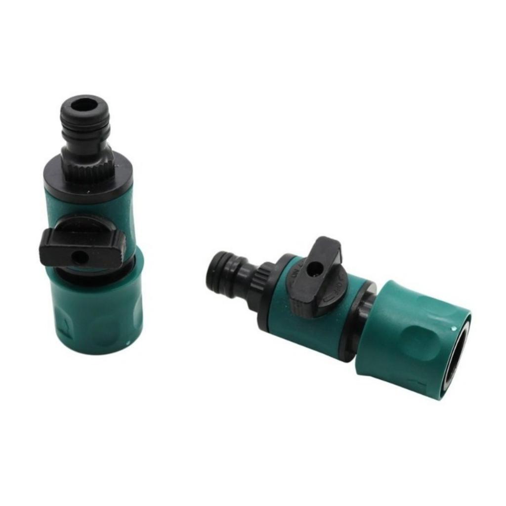 16mm Joint 1/2 Inch To 16mm Quick Connector With Valve Garden Irrigation System Fast Couplings Accessories Garden Supplies 1 Pcs