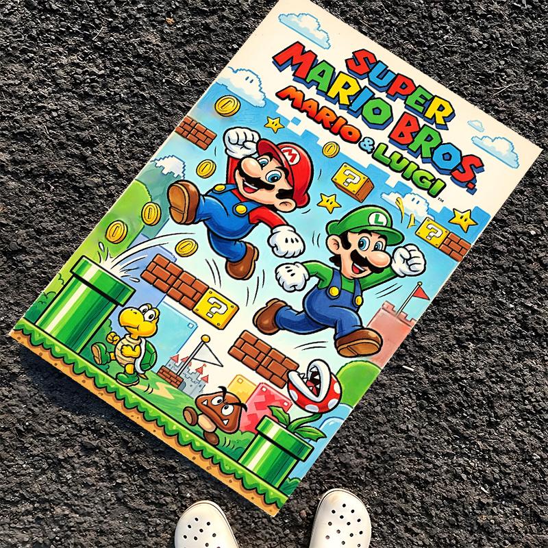 Mario Printed Carpet, Rug for Office Chair Living Room Bedroom Kitchen Room Decor Gifts.