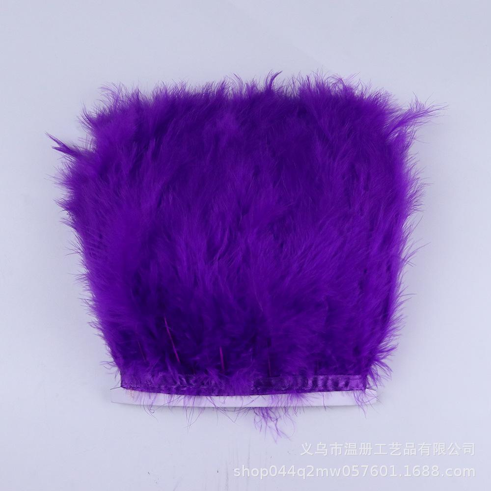 10-15Cm Pointed Tail Flannel Edge Wedding Home Arrangement Turkey Feather Cloth Belt Diy Dress Skirt Accessories