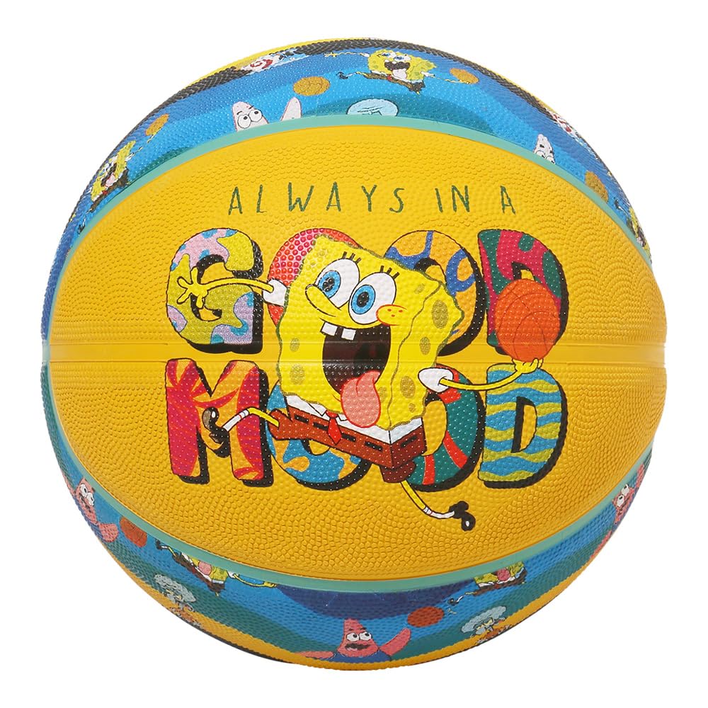 

SPALDING SpongeBob Good Mood Size Outdoor Collaboration Rubber, 5, 85-045J, Basketball, Use,