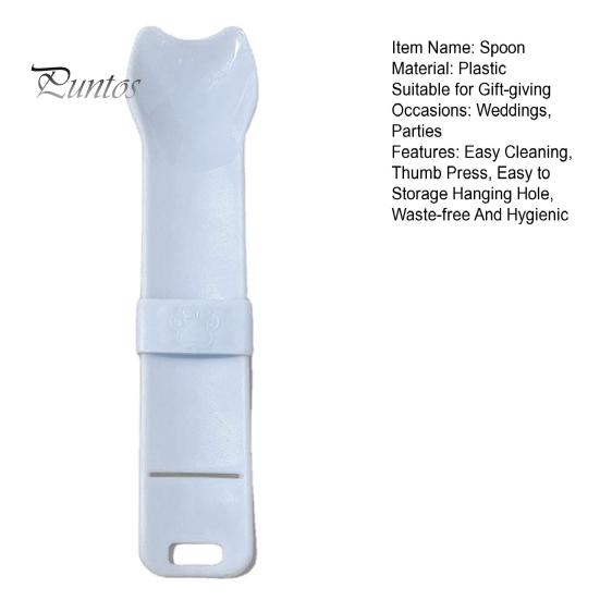 Happy Spoon Cat Easy Cleaning Thumb Press Treat Feeder with Hanging Hole Waste-free Hygienic Squeeze Spoon for Pets