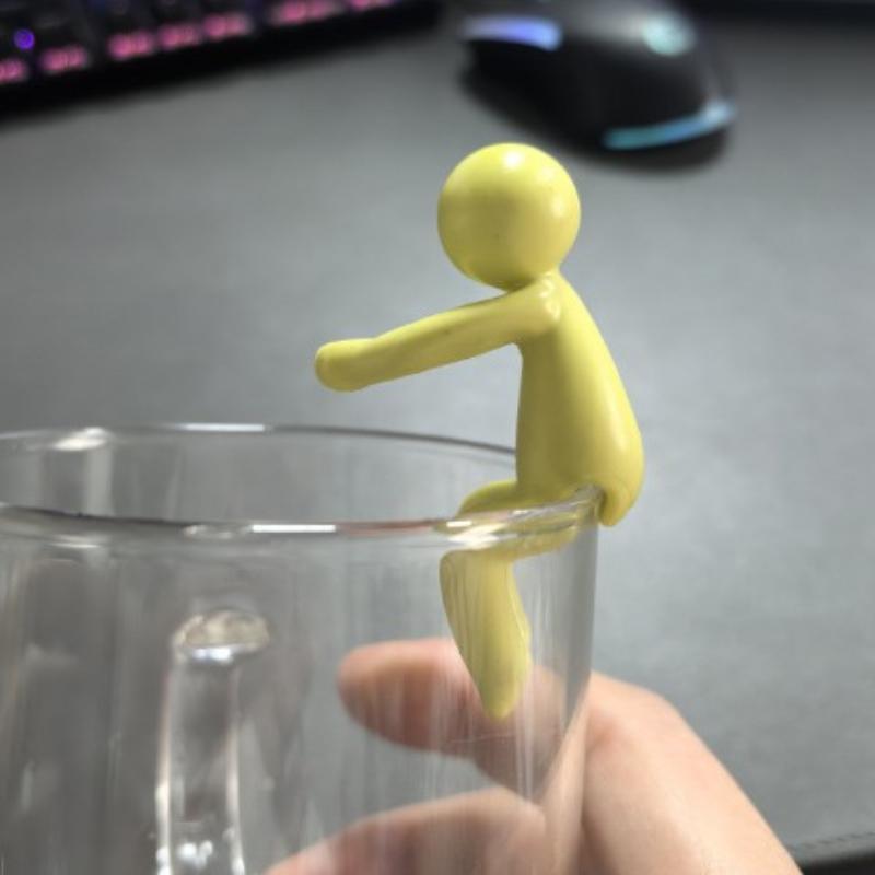 Pflanzenstütz-Kumpel – Kreativer, entzückender Pflanzenstützclip aus Kunststoff für Hydrokultur, Becherkantenhalter & dekorativer Pflanzenständer