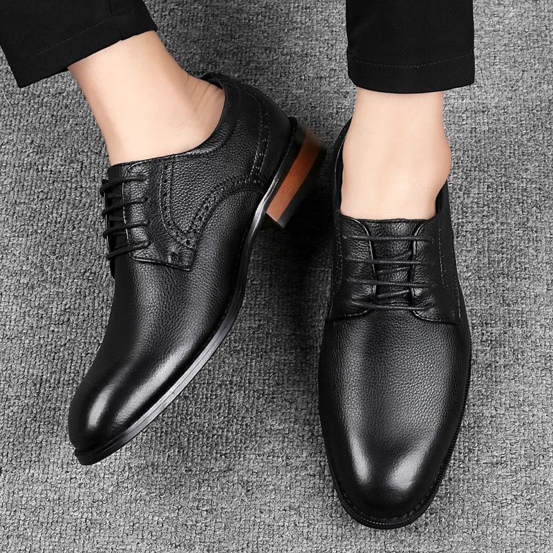 2024 New Casual Men Flats Brand Men's Genuine Leather Shoes Outdoor Men Oxford Shoes All-match Men Classic Business Formal Shoes