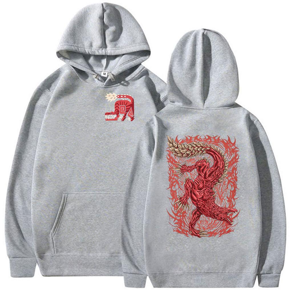 Hot Game Monster Hunter Odogaron Predator of The Rotten Vale Hoodie Women Long Sleeve Vintage Fashion Pullover Sweatshirt