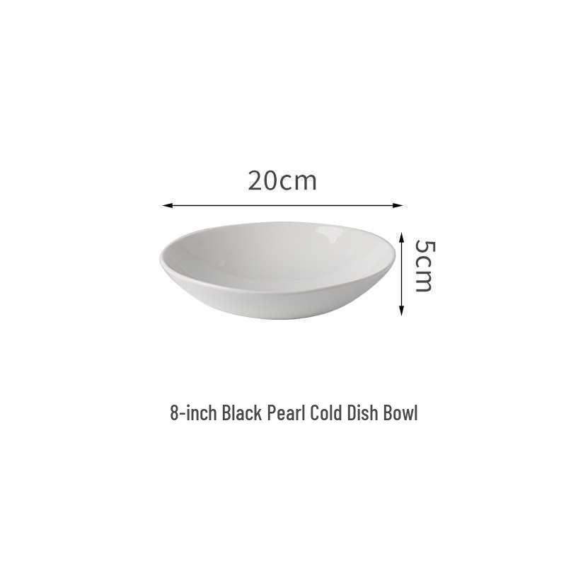 2026 Artistic Conception Round Soup Plate - Creative Xiang Cuisine Deep Dish for Cold Dishes, Commercial Tableware
