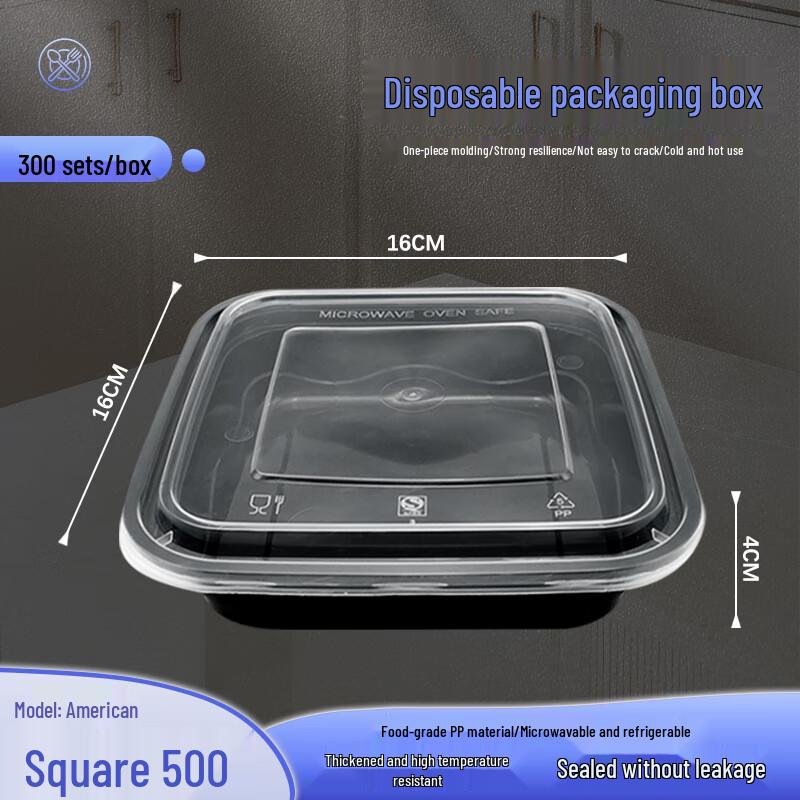 

Weibao 500ml Square Disposable Takeaway Container