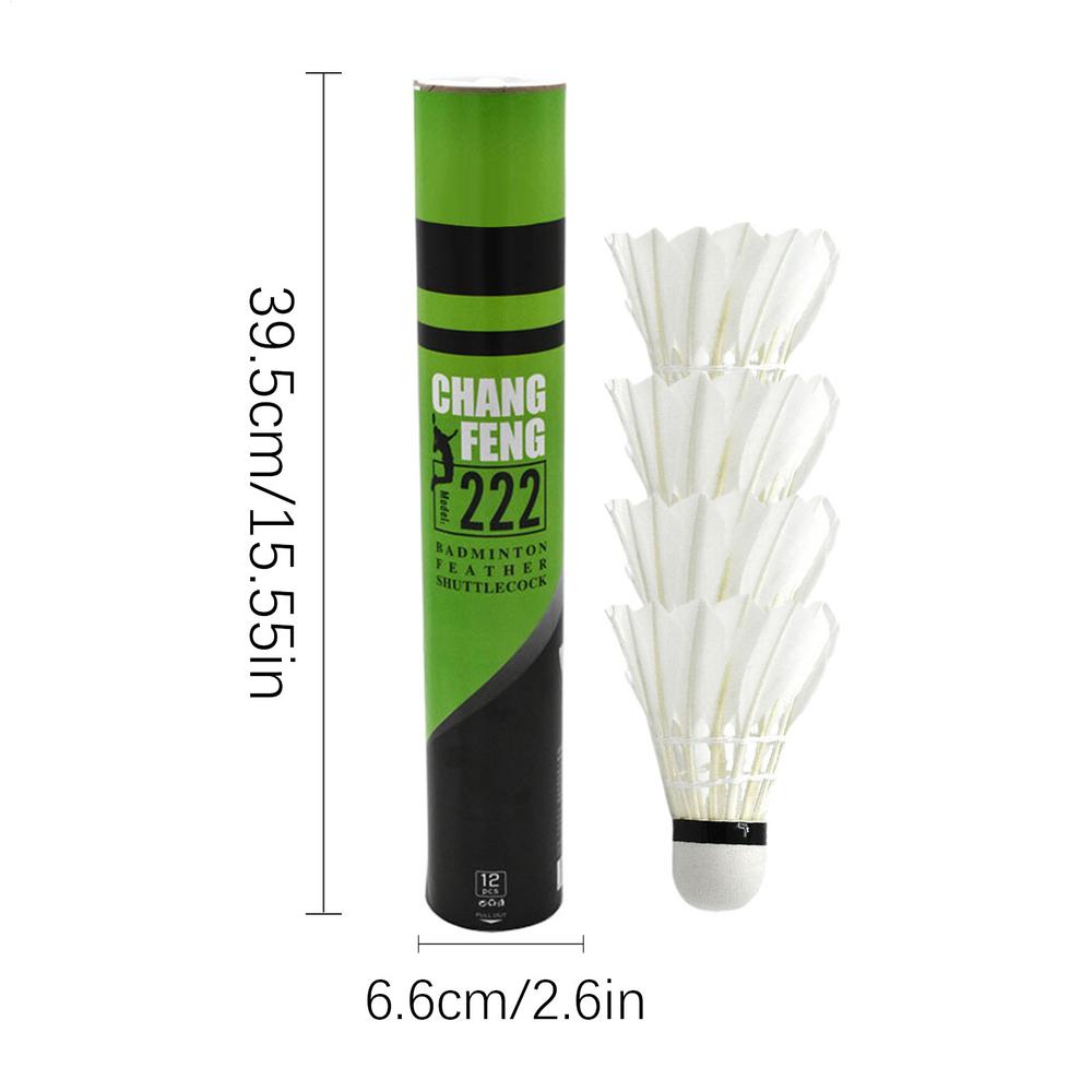 12PC Durable Badminton Shuttlecock Duck Feather Badminton Shuttlecock Training Sports High Speed Badminton Ball For Adults Teens