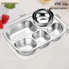 316 Stainless Steel Kids' Compartment Meal Tray for Kindergarten & Home Use