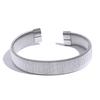 Yhpup 13mm Wide Waterproof Stainless Steel Metal Texture Open Cuff Bracelet Bangle Personalized Women Jewelry Bijoux Gala Gift