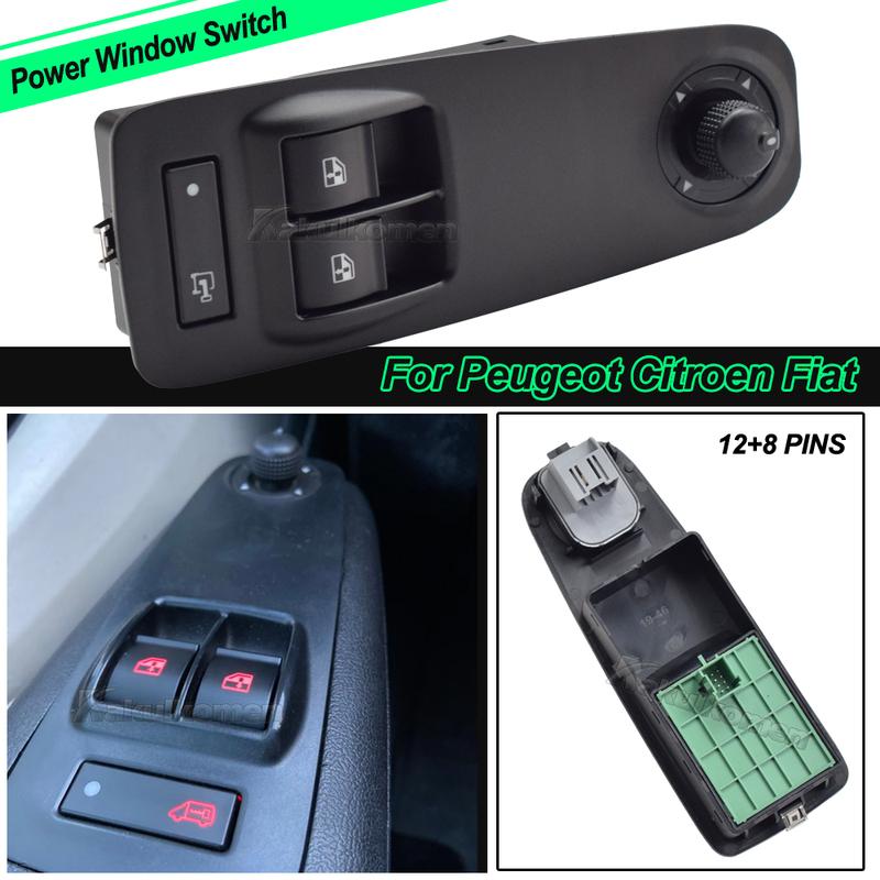 New 735487423 Power Window Switch For Citroen Relay Jumper Peugeot Boxer Fiat Ducato Doblo Vauxhall Combo 01354217180 6554XN