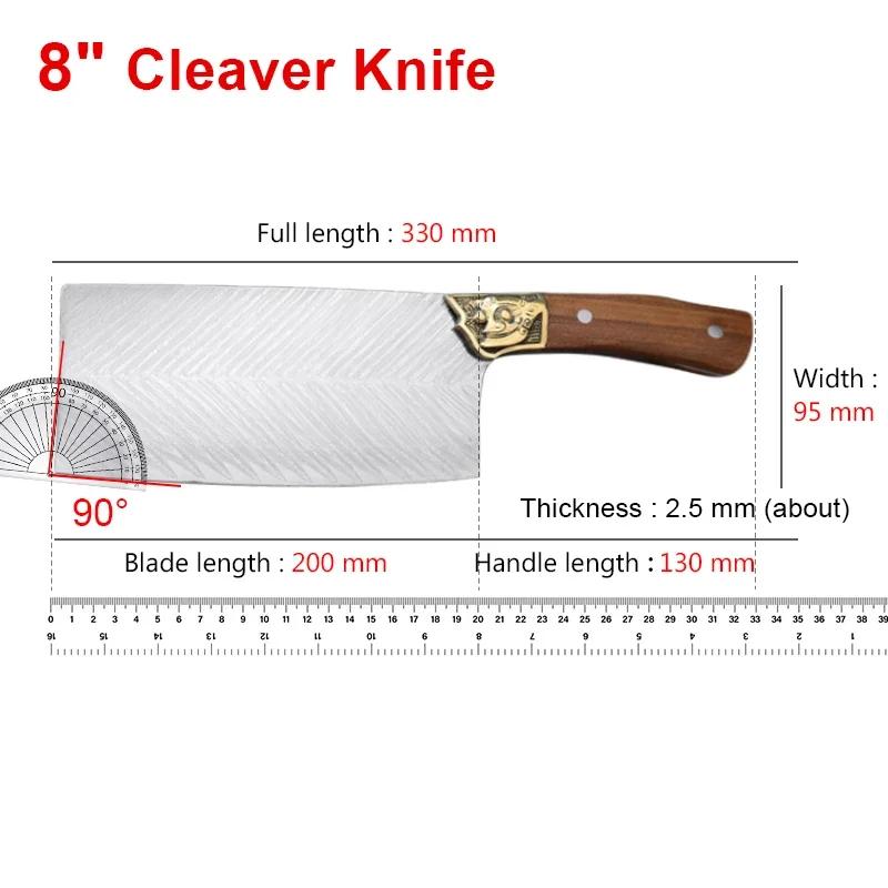 Hand Forged Kitchen Knives Chop Chicken Cleaver Meat Vegetables Boning Butcher Knife Wood Handle Chef Cooking Cleaver Knife