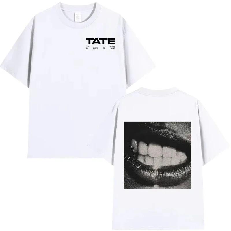 Tate McRae Tan Cerca De Qué 2025 Merchandising Nuevo Álbum Camiseta Hombre Mujer Algodón de Alta Calidad Camisetas Manga Corta Camiseta Harajuku
