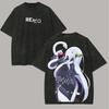 Re:Zero Starting Life in Another World Echidna (Čarodějnice lakoty) """Jablko a Had"" Vintage Praná Oversized Černá Trička | Fanoušek Anime Isekai Unisex"""