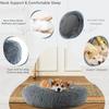 60cm Rundes Haustierbett für Großes Hundebett Superweiches Katzenbett Langer Plüsch Hundehaus für Mittelgroßes Hundehaus Winter Warm Schlafen