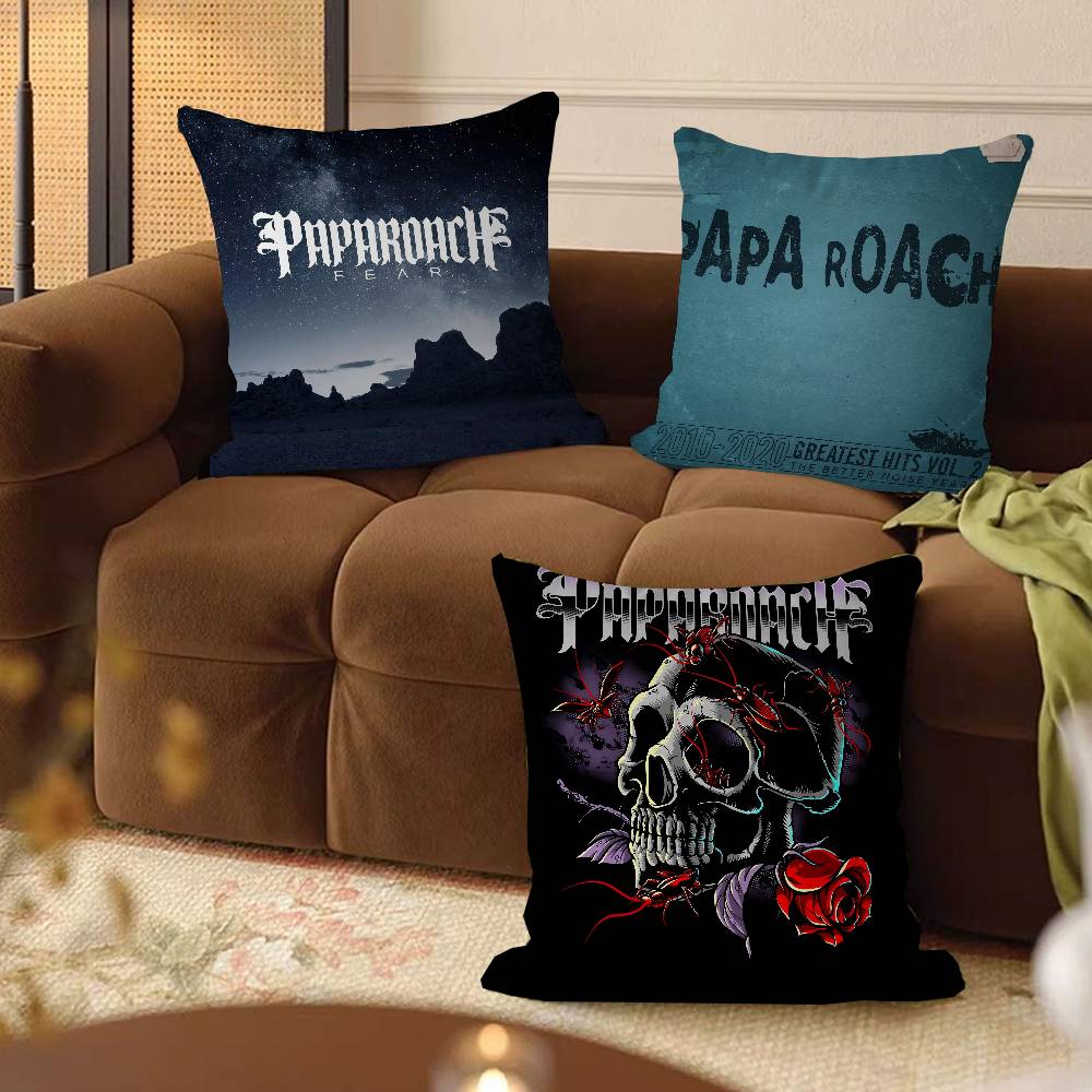 P-Papa Roach Music Art Pillow Gift Home Office Decoration Bedroom Sofa Car Cushion Cover Case 45x45
