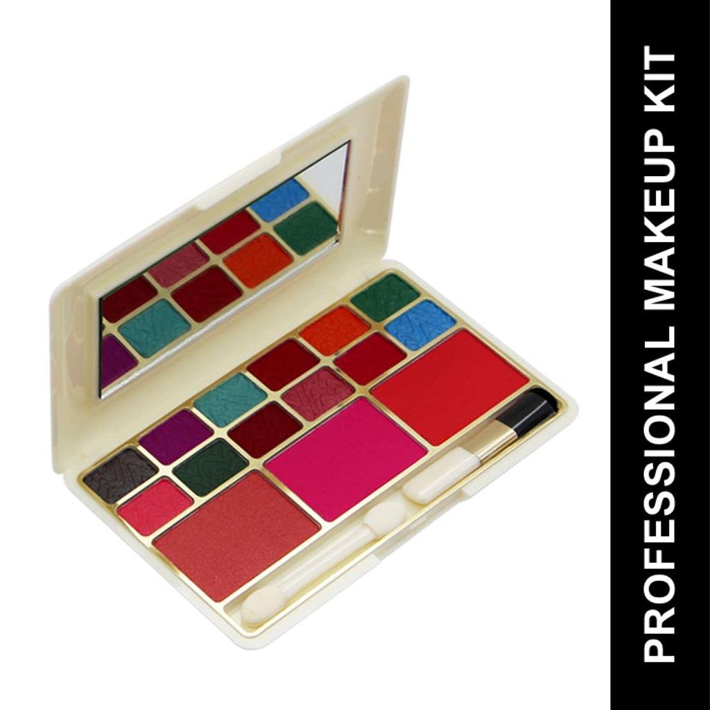 FASHION COLOUR Fantastic Professional Makeup Kit | 12 Eyeshadow+2 Blush | Multifunctional Face Makeup Palette | Intense Pigmented | Long- Lasting &