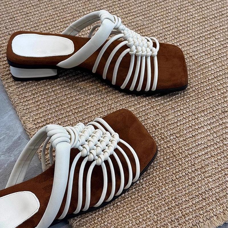 Women Slippers Designer Dress Shoes Walking Woman Heeled Sandals 2025 Summer Casual Flip Flops Cozy Sandalias De Mujer