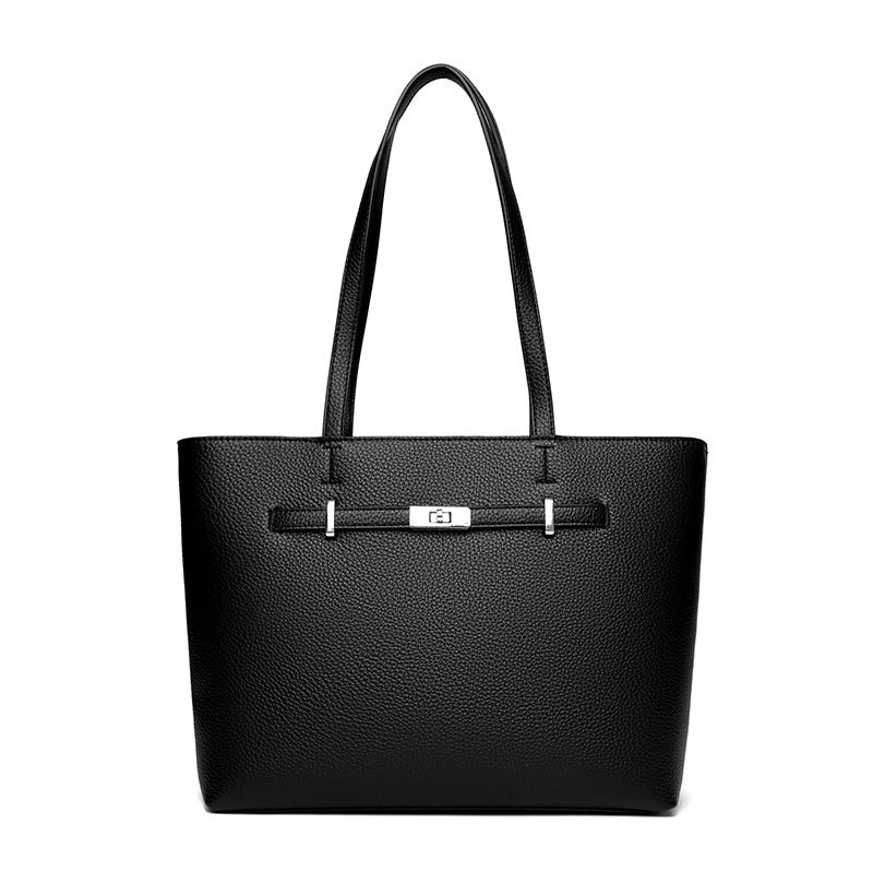 

Elegant Leather Shoulder Bag For Women, Crossbody Messenger Handbags Timeless Design By Famous Luxury Brand чёрный