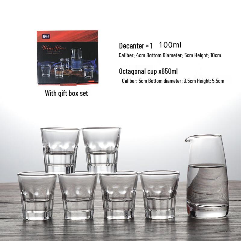 Shangqi Octagonal High Borosilicate Baijiu Glass Gift Set