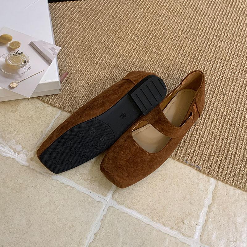 Fashion New Female Slip On Footwear Ladies Flats With Shoes Square Toe Fashion Shallow Women Mary Janes Flats Shoes