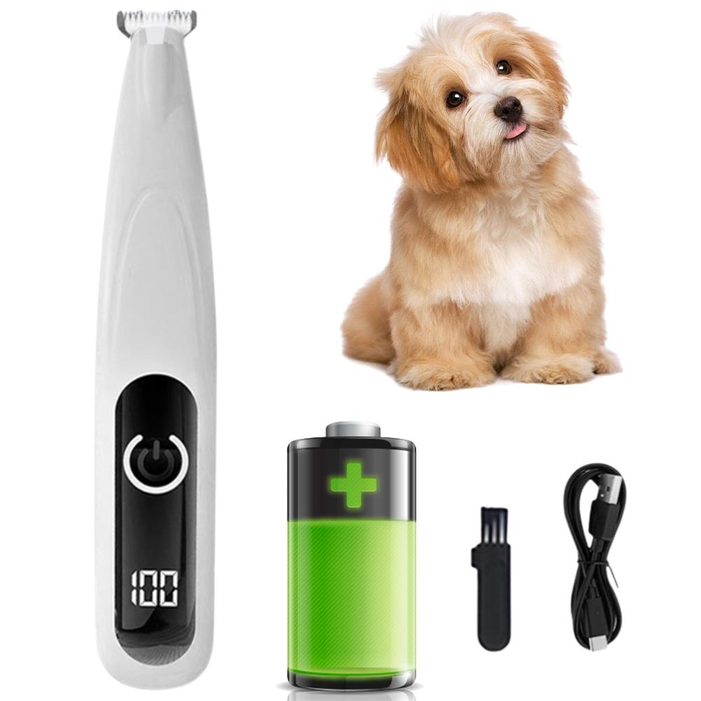 Dog Grooming Clippers with LED Light Dog Hair Trimmer Cordless Dog Clippers for Dogs Cats Trimming Around Paws Ears Face Rump