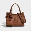 2025 New Matte Handwoven Handbag Fashion Basket Shoulder Crossbody Bag Shopping Tote Mother Bag
