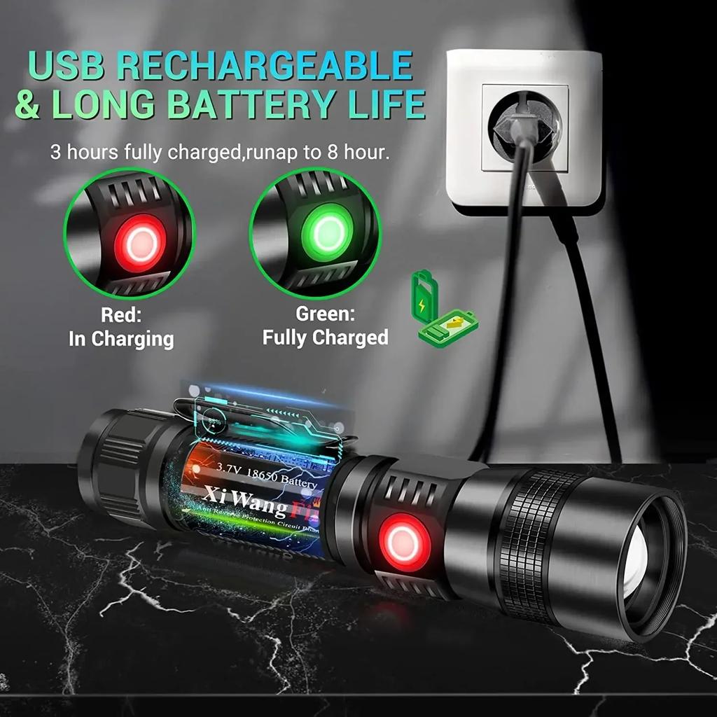 UV Light High Power Led Flashlight USB Rechargeable Camping Lantern Pets Urine Stains Black Light Led Ultraviolet Torch Lamp