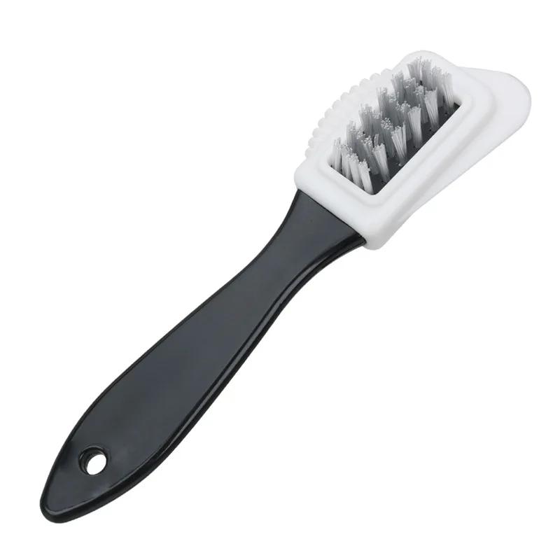 Suede Leather Three Sided Shoe Brush Brass Wire Shoe Cleaning Care Brush Snow Boots Shoe Cleaner Shoe Accessories