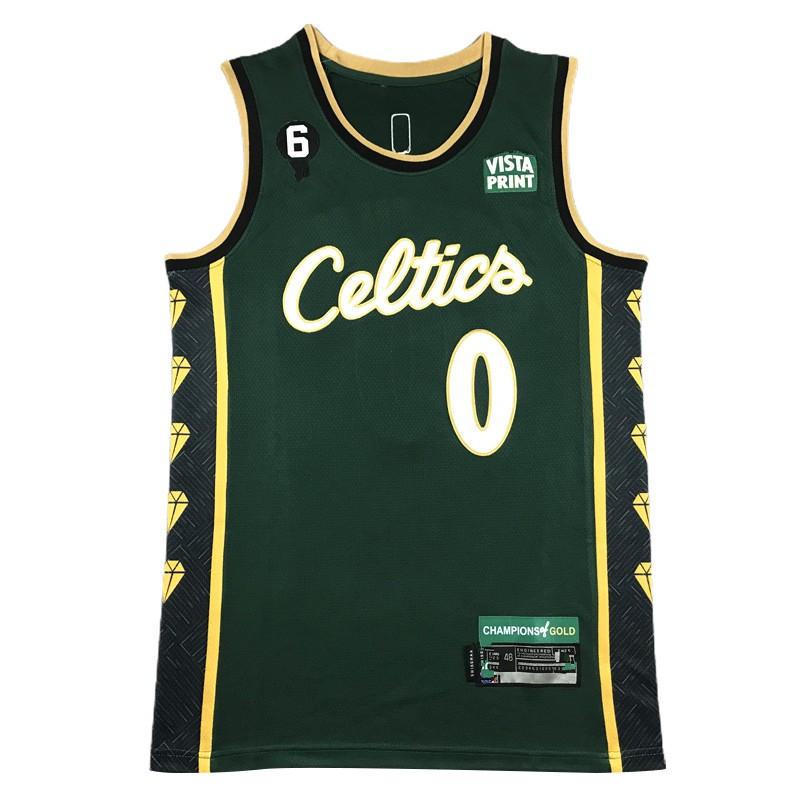 Boston Celtics Basketball Jersey Tatum 0 Brown 33 Retro Embroidered Graffiti Sport Top Men Women Unisex Team Shirt