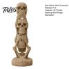 3D Printed Stacking Skull Figurine Figurine, Gothic No Speak Hear See Statue, Halloween Party Horror Decoration for Home Office