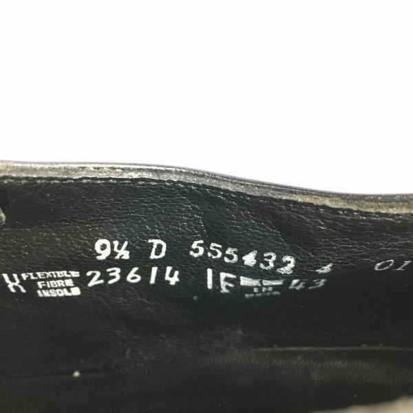 80s Vintage 1985 FLORSHEIM U-Tip Business Shoes Black Size 9.5D 27.0 Men's(USED)