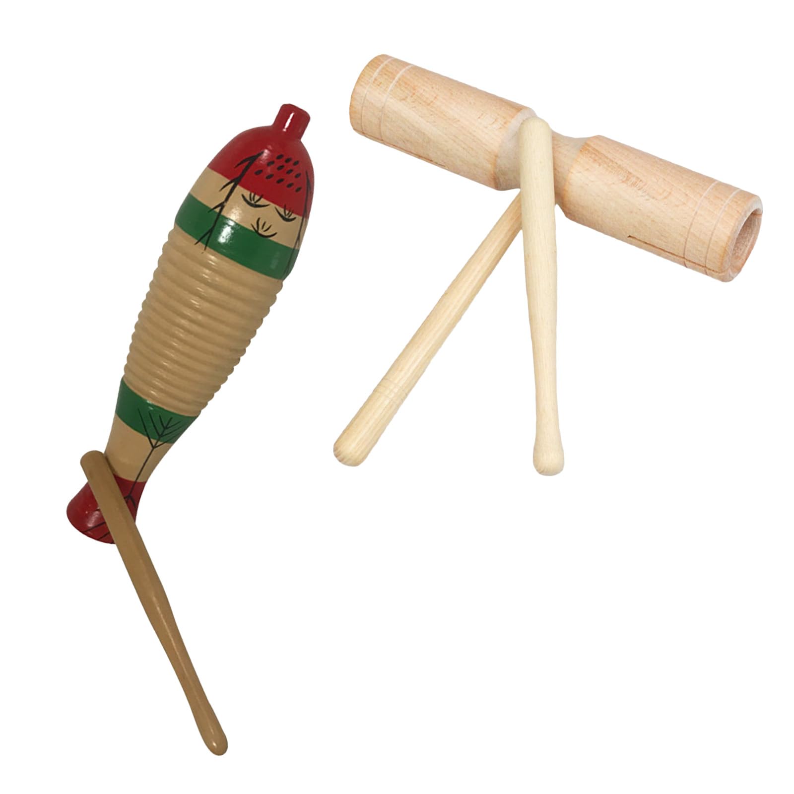 

Alpha Depot Wood Guiro Block, Percussion Instrument for Music, Eurhythmics, Rhythmic Play, and Educational Activities for Kids and Toddlers (Wood