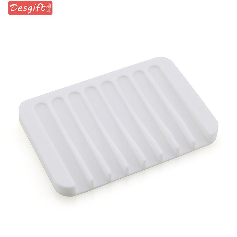 

Квадратная силиконовая коробка для мыла, силиконовая подставка для мыла без перфорации, сливной лоток для мыла, не собирает коробку для мыла с водой 11.5x8x1cm белый